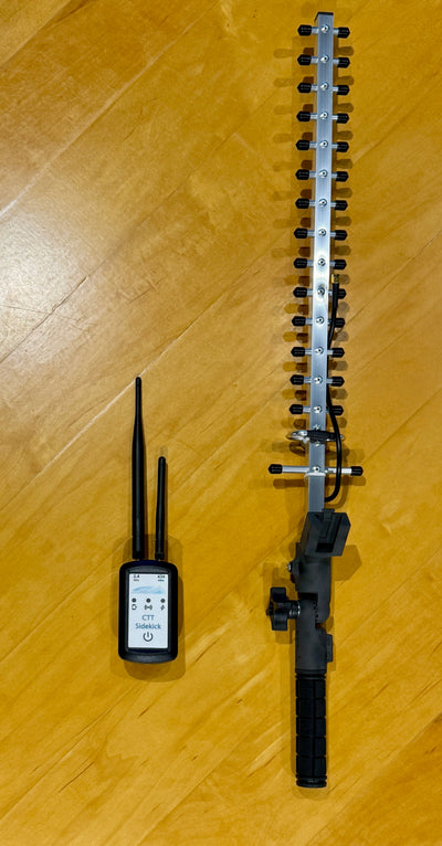CTT Sidekick 2.4GHz Kit with 2.4GHz Yagi antenna and custom handle with cradle for Sidekick