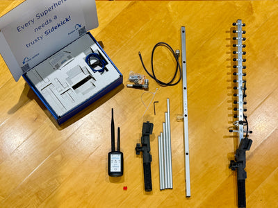 CTT Sidekick Kit with both 2.4GHz and 434MHz Yagi antennas and handles with custom cradle for Sidekick
